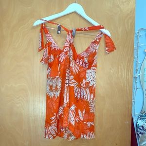 DIANE VON FURSTENBERG FLOWY RACERBACK TANK